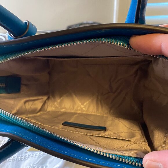 Michael Kors Cross Body Leather Satchel - Lagoon - Picture 5 of 8